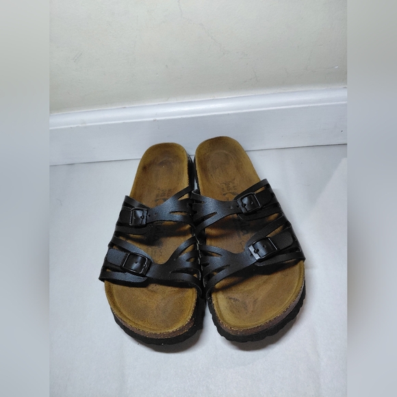 Betula By Birkenstock Women Size 38/7 Us Narrow Black Strappy Sandals - Picture 2 of 9